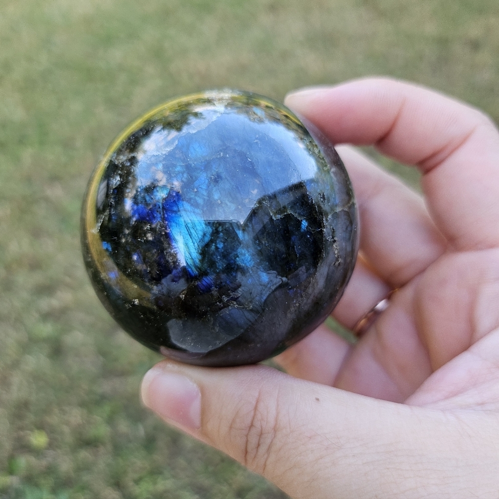 labradorite sphere 2 in